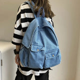 Denim Backpack Women Back Pack Shoulder Bag for Female Personality Student