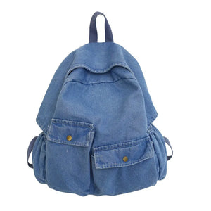 Denim Backpack Women Back Pack Shoulder Bag for Female Personality Student