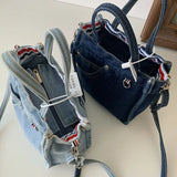 Denim Bag Women Satchels Canvas Casual Soft Shoulder Bag Handbag Purse