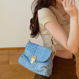 Denim Cloth Women Shoulder Bag Canvas Fabric Handbag Small Tote Lady Purse
