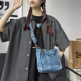 Denim Cloth Women Small Shoulder Bag Girls Casual Handbag