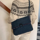 Denim Cloth Women's Messenger Bag Large Capacity Shoulder Handbag Casual Tote