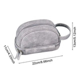 Denim Cosmetic Bag Wet Dry Separation Double-Layer Wash Bag Portable Makeup...