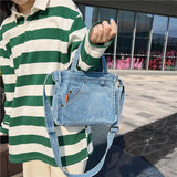 Casual Denim Crossbody Bag for Women Ladies Handbag