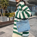 Casual Denim Crossbody Bag for Women Ladies Handbag