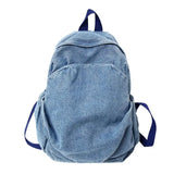 Denim Fabric Women's Backpack Bag Large Capacity Female Backbags