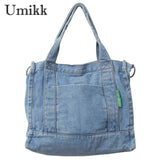 Denim Ladies Handbag Tote Bag Adjustable Strap