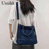 Denim Ladies Handbag Tote Bag Adjustable Strap