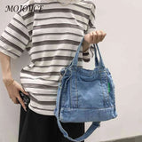 Denim Ladies Handbags Female Tote Bag Large Capacity Adjustable Strap
