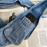 Denim Women's Shoulder Bag Large Capacity Solid Tooling