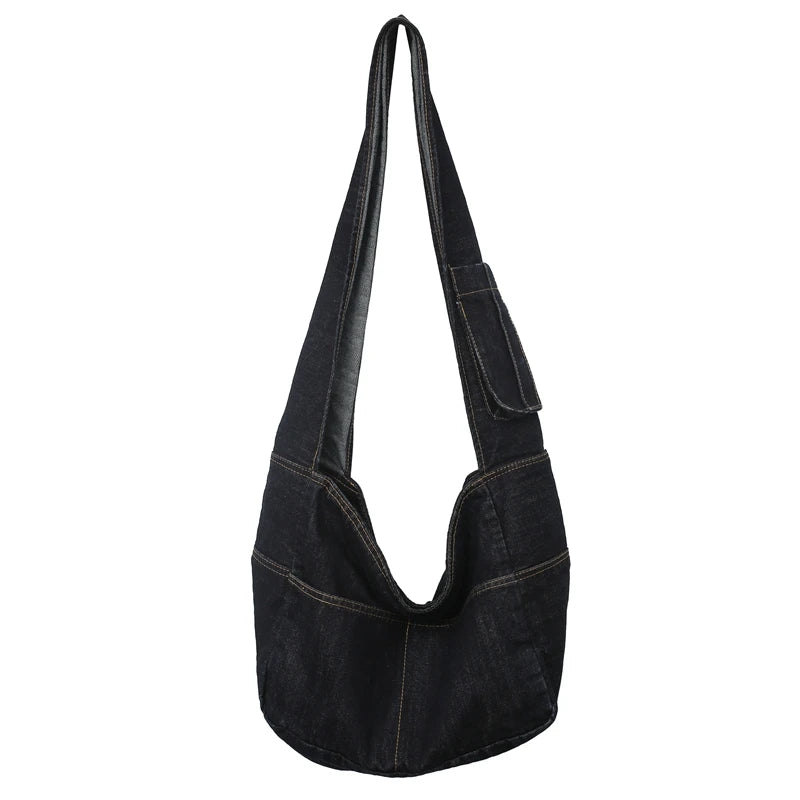 Denim Women's Shoulder Bag Large Capacity Solid Tooling