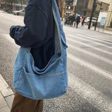 Denim Women's Shoulder Bag Large Capacity Solid Tooling