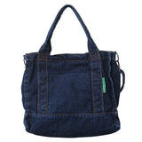 Denim Shoulder Bag Students Book Bag Casual Large Capacity Adjustable Strap