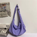 Denim Shoulder Bag Women Messenger Casual Tote Soft Student Large Capacity