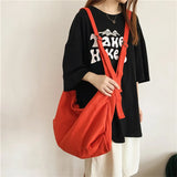 Denim Shoulder Bag Women Messenger Casual Tote Soft Student Large Capacity