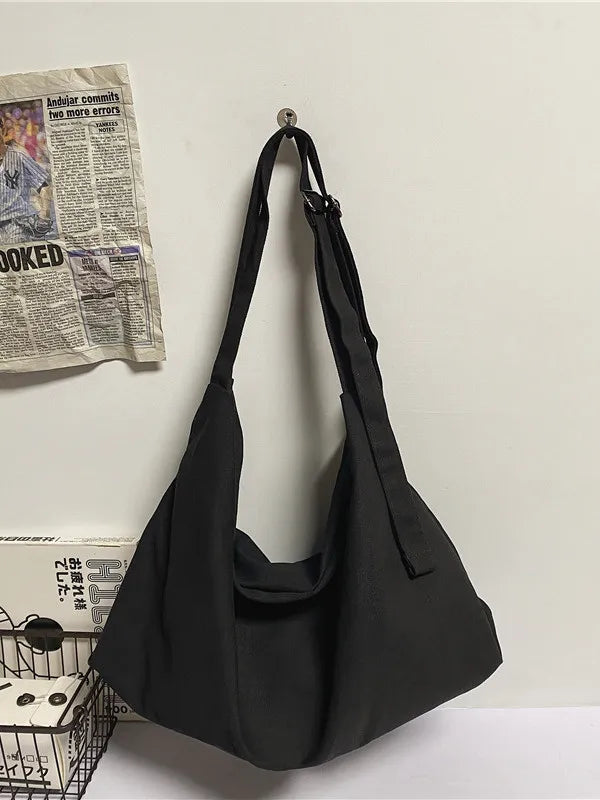 Denim Shoulder Bag Women Messenger Casual Tote Soft Student Large Capacity