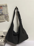 Denim Shoulder Bag Women Messenger Casual Tote Soft Student Large Capacity
