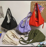 Denim Shoulder Bag Women Messenger Casual Tote Soft Student Large Capacity
