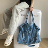 Denim Shoulder Hand Bag for Women, Crossbody Casual Jeans Bag