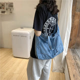 Denim Slouch Bag Lady Style Handbag Top-handle Bag