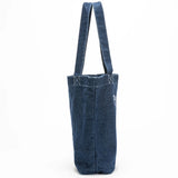 Denim Tote Bag Women Shoulder Bags Embroidered Letters Handbags