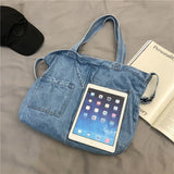 Denim Women Shoulder Bag Large Messenger Bags Girls Torebka Damska