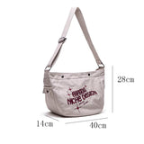 Denim Women Shoulder Bag Large Capacity Letters Ladies Hand Bag