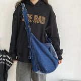 Denim Women Tote Crossbody Shoulder Bag Casual Jeans Woman Handbags Large