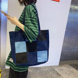 Denim Women's Shoulder Bag Casual Handbags for Girls Large Messenger Bags