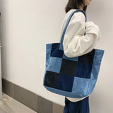 Denim Women's Shoulder Bag Casual Handbags for Girls Large Messenger Bags