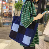 Denim Women's Shoulder Bag Casual Handbags for Girls Large Messenger Bags