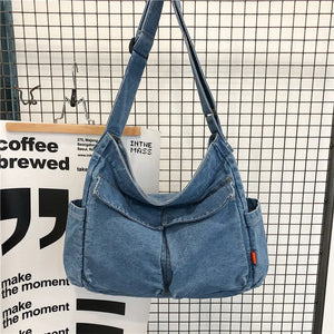 Denim Art Shoulder Bag Handbag Retro Lazy Wind Women's Messenger Bag
