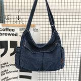 Denim Art Shoulder Bag Handbag Retro Lazy Wind Women's Messenger Bag