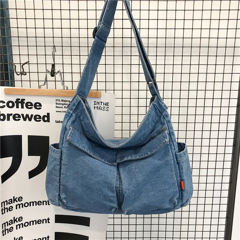 Denim Art Shoulder Bag Handbag Retro Lazy Wind Women's Messenger Bag