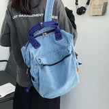 Denim Backpack Women Big Capacity School Backpacks Girls Travel Bag Mochila