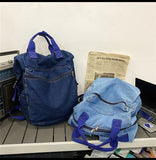 Denim Backpack Women Big Capacity School Backpacks Girls Travel Bag Mochila