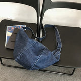 Denim Canvas Messenger Bag Casual Shoulder Backpack