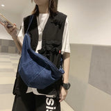 Denim Canvas Messenger Bag Casual Shoulder Backpack