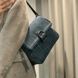Denim Women Shoulder Bag Large Capacity Tassels Handbag