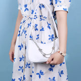 Women's PU Leather Shopper Handbag Butterfly Chain Shoulder Bag