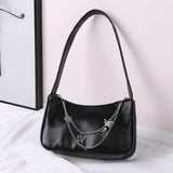 Women's PU Leather Shopper Handbag Butterfly Chain Shoulder Bag
