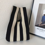 Knitted Checkerboard Check Women Bag Shoulder Woven Bag and Check Underarm Bag