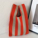 Knitted Checkerboard Check Women Bag Shoulder Woven Bag and Check Underarm Bag