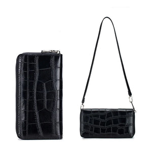 Women's Leather Crossbody Bag with Chain Strap Flap Messenger Handbag