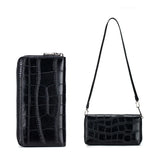 Women's Leather Crossbody Bag with Chain Strap Flap Messenger Handbag