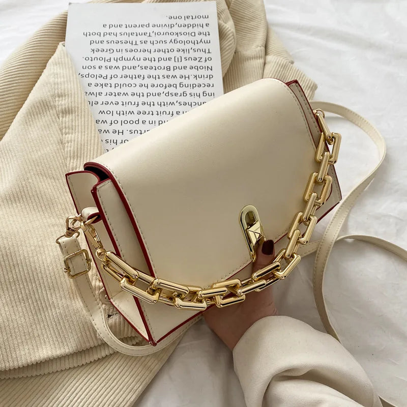 Retro Chain Shoulder Bag Small Square Handbag