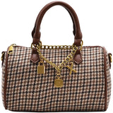 Houndstooth Woolen Messenger Bag Autumn/Winter Handbag