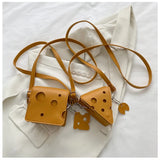 Funny Cheese Bag One Shoulder Bag Wild Outing Messenger Bag