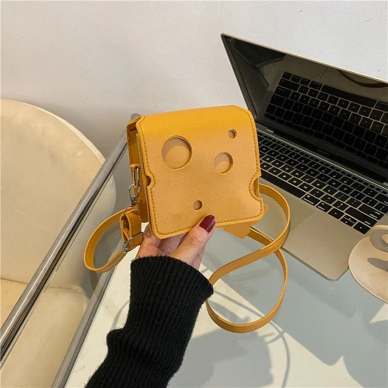 Funny Cheese Bag One Shoulder Bag Wild Outing Messenger Bag