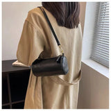 Vintage Cylinder Shoulder Bag Chain Handbag